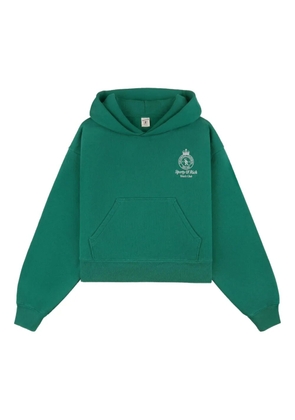 Sporty & Rich logo-embroidered hoodie - Green