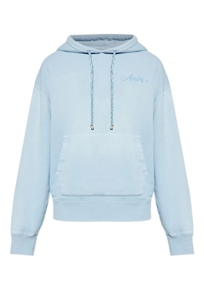 AMIRI embroidered-logo hoodie - Blue