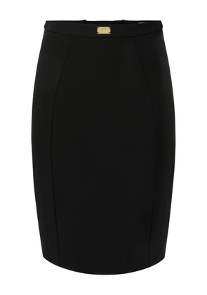 Elisabetta Franchi logo plaque criss-cross short skirt - Black