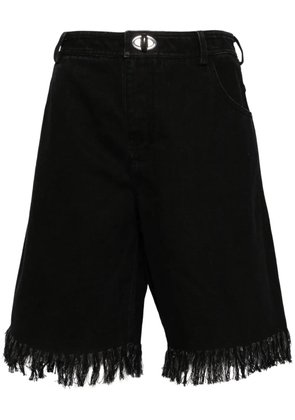 Christopher Esber deconstruct denim jort shorts - Black