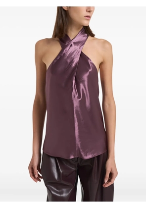 THE ANDAMANE Zeyne halterneck top - Purple