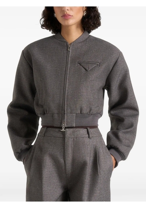 Manière De Voir Monique zip-up bomber jacket - Grey