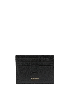 TOM FORD logo-print grained-leather cardholder - Black