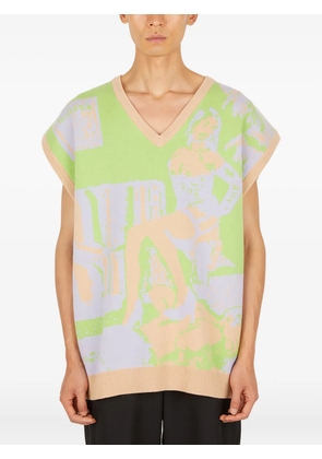 Ninamounah intarsia-knit vest - Green