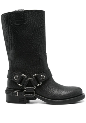Miu Miu leather ankle boots - Black