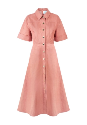 Carolina Herrera denim button-front midi dress - Pink