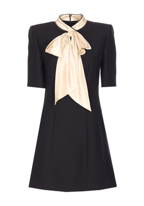 Valentino Garavani bow-detail short-sleeve mini dress - Black