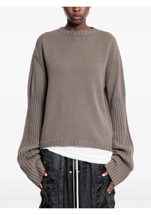 Rick Owens ribbed-detail jumper - Brown