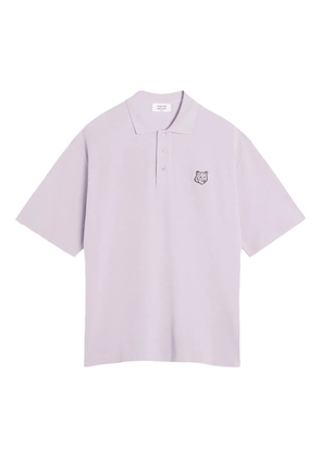 Maison Kitsuné Bold Fox Head-appliqué polo shirt - Purple