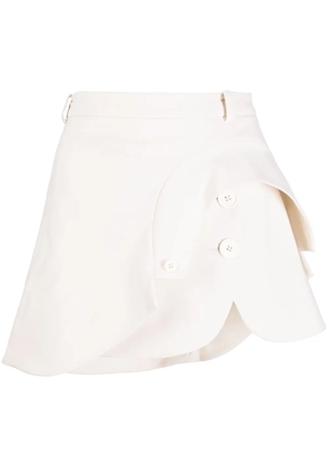 Monse high-waisted asymmetric layered skirt - White