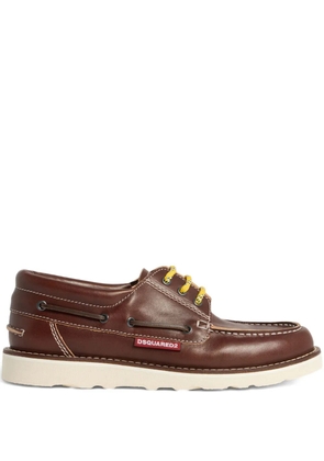 DSQUARED2 round-toe boat shoes - Brown
