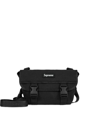 Supreme mini logo-patch messenger bag - Black
