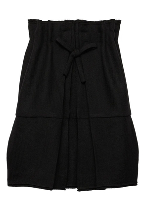 Prada bow-detailed pleated dress - Black