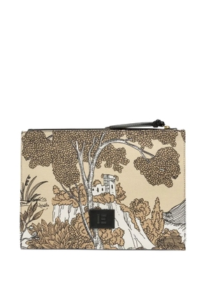 Inoui Editions animal-print clutch bag - Neutrals