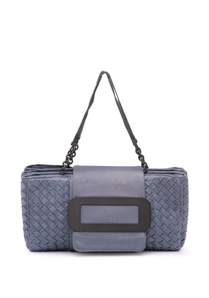 Bottega Veneta Pre-Owned 2012-2024 Canvas Intrecciato Buckle Flap handbag - Blue