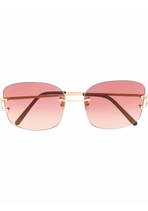 Cartier Eyewear rimless-frame sunglasses - Gold