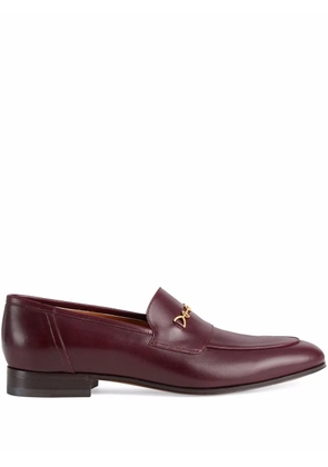 Gucci Interlocking-G Horsebit-detail loafers - Red