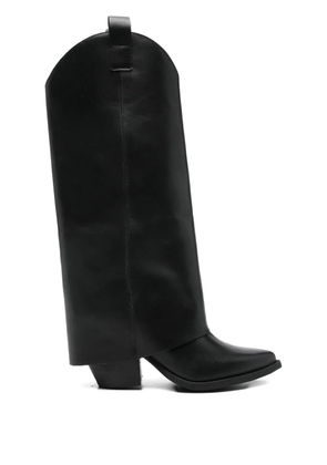 Gisel Moire 70mm Natasha boots - Black