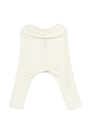 Rick Owens cowl-neck cropped top - White