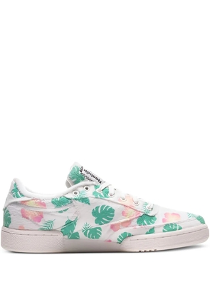Reebok Club C 85 floral-print trainers - White