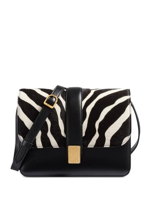 KHAITE Blake zebra-print cross body bag - Black