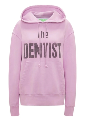 JW Anderson graphic-print cotton hoodie - Purple