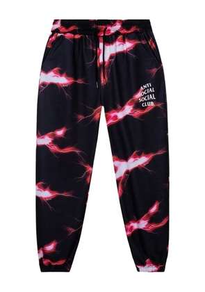 Anti Social Social Club lightning-print track pants - Black