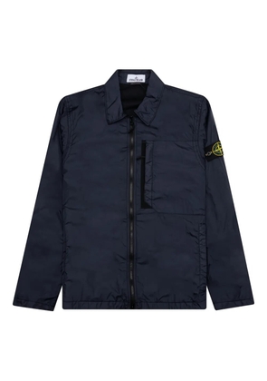 Stone Island zip-fastening patch-pocket overshirt - Blue