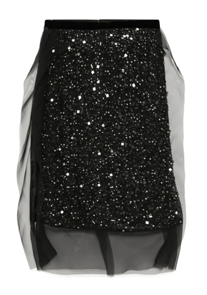 sacai sequin-embellished skirt - Black