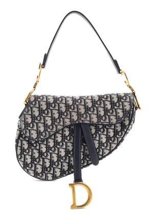 Christian Dior Pre-Owned Saddle Handbag Oblique Canvas Medium shoulder bag - Blue
