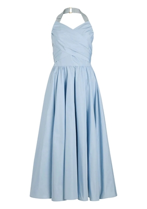 Patou halterneck faille maxi dress - Blue