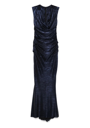 Talbot Runhof pleated gown - Blue