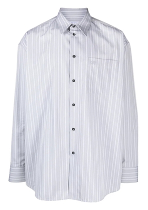 Off-White oversized striped cotton shirt - Grey