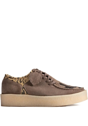 Clarks Originals x Salehe Bembury animal-print lugger lace-up boat shoes - Brown