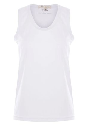 Comme Des Garçons branded sleeveless t-shirt - White
