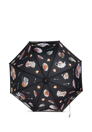 Moschino print umbrella - Black