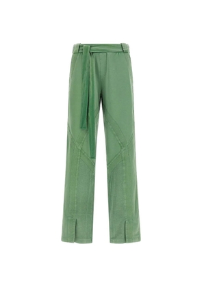 The Attico front-split trousers - Green