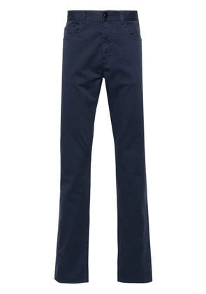Canali mid-rise straight-leg trousers - Blue
