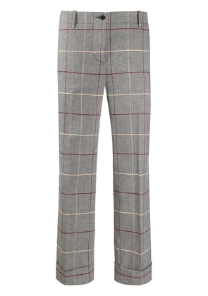 Alberto Biani houndstooth check cropped trousers - Black