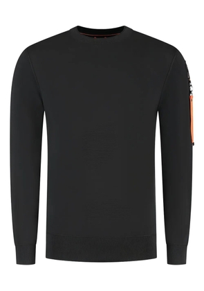 Parajumpers logo-patch crew-neck sweater - Black