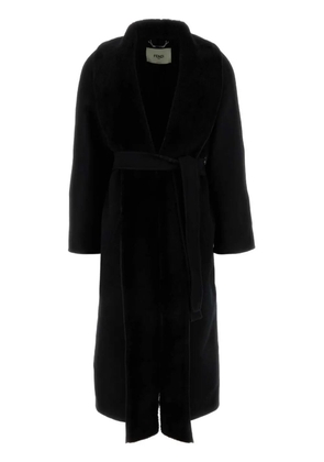 FENDI belted coat - Black