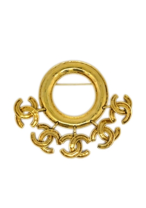 CHANEL Pre-Owned 1994 hoop brooch pin - Gold
