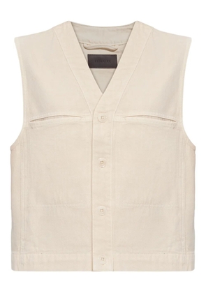 LEMAIRE button-fastening sleeveless vest - Neutrals