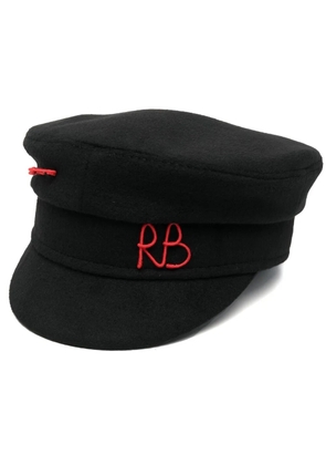 Ruslan Baginskiy logo-embroidered baker boy cap - Black