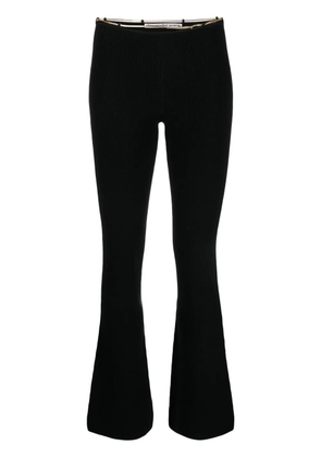Alexander Wang ribbed chain-link flared trousers - Black