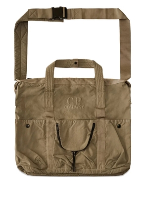 C.P. Company logo-embroidered tote bag - Neutrals
