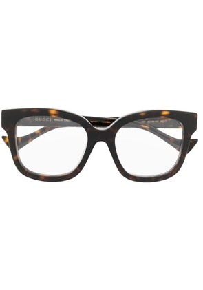 Gucci Eyewear D-frame tortoiseshell optical frame - Brown