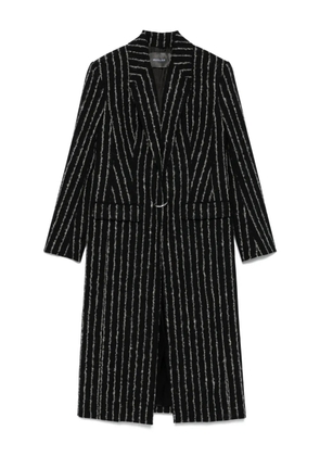Mugler pinstripe wool coat - Black