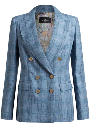 ETRO check blazer - Blue