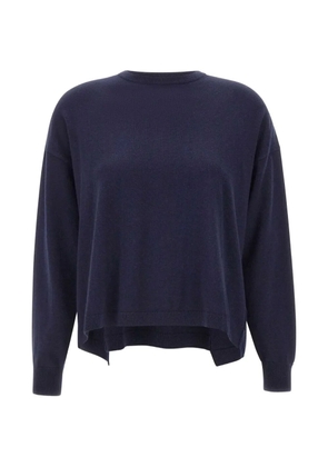 kaos asymmetrical cropped sweater - Blue